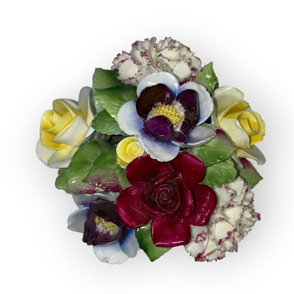 Vintage Royal Doulton Flower Basket Fine Bone China Carnation Rose England - Picture 1 of 5